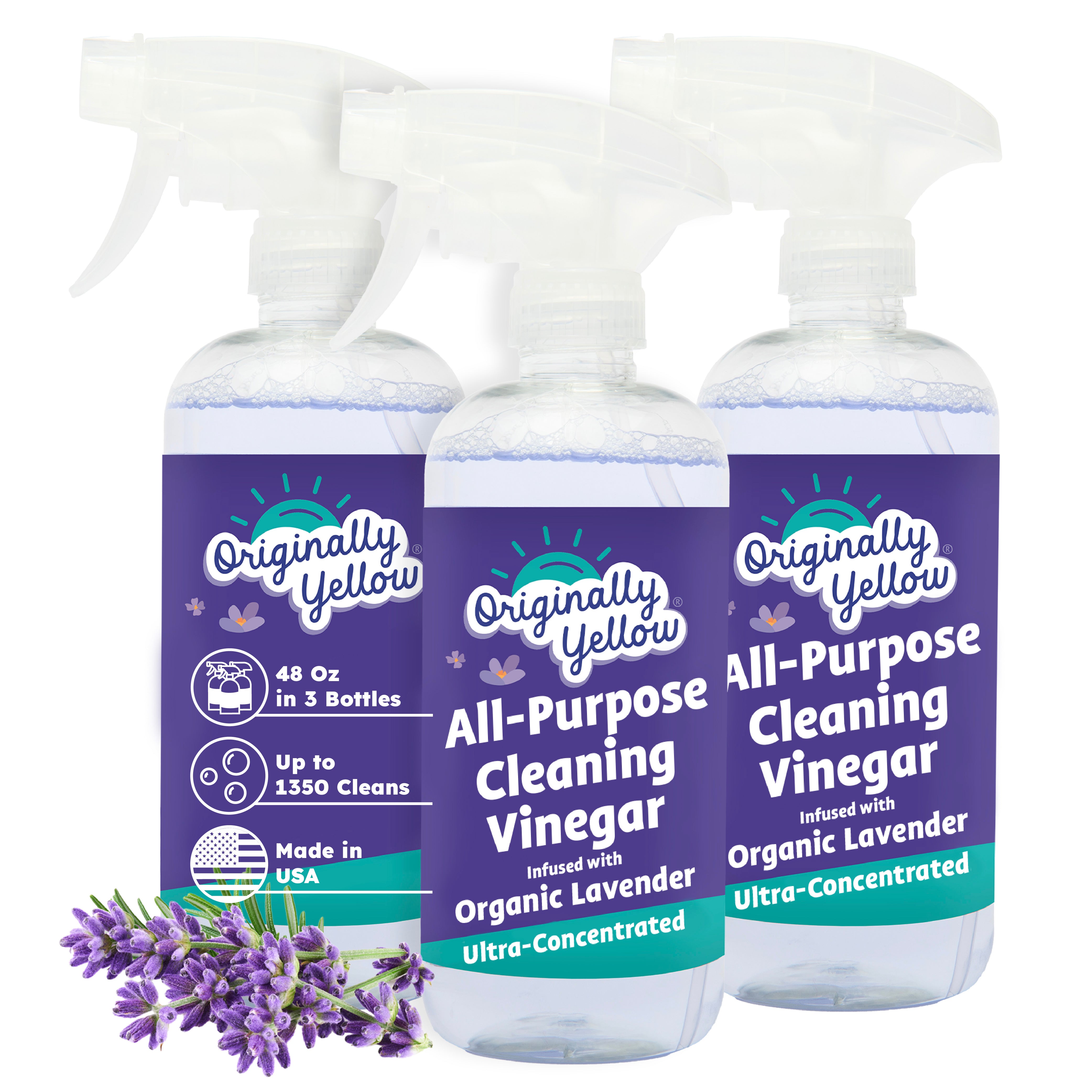 All-Purpose Lavender Vinegar Cleaner Spray x3