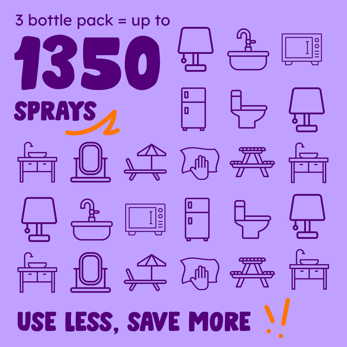 All-Purpose Lavender Vinegar Cleaner Spray x3