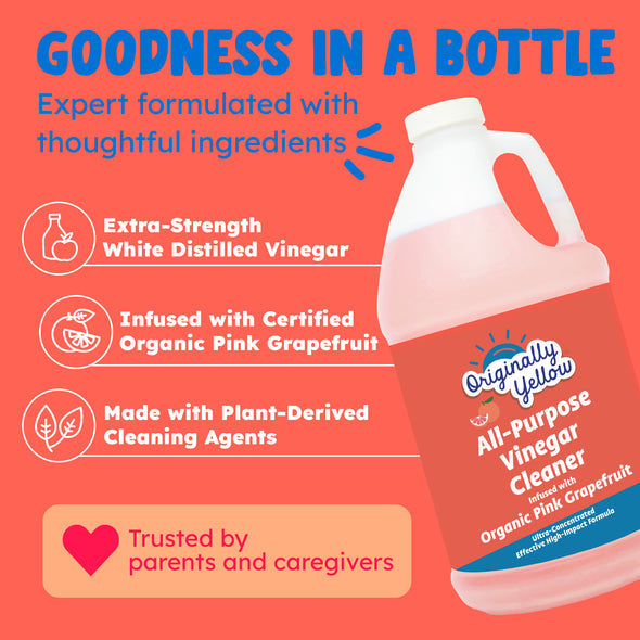 Pink Grapefruit Vinegar Cleaner | 64 oz x 2 Pack