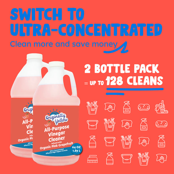 Pink Grapefruit Vinegar Cleaner | 64 oz x 2 Pack