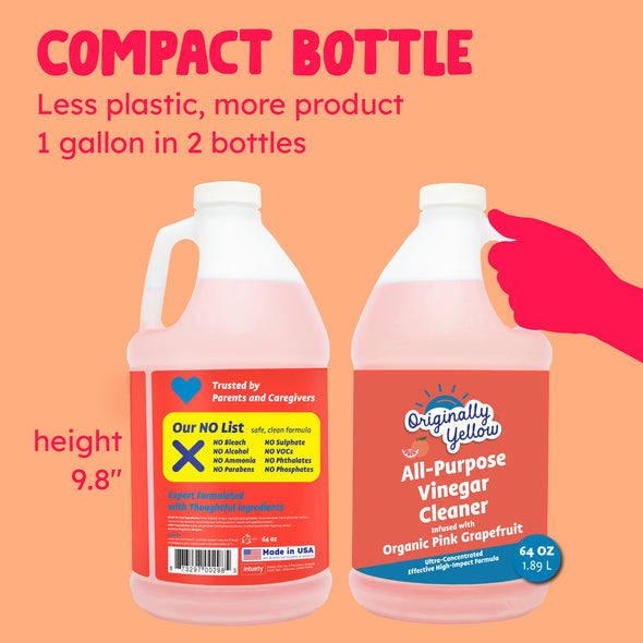Pink Grapefruit Vinegar Cleaner | 64 oz x 2 Pack