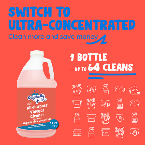 Pink Grapefruit Vinegar Cleaner | 64 oz x 1 Pack