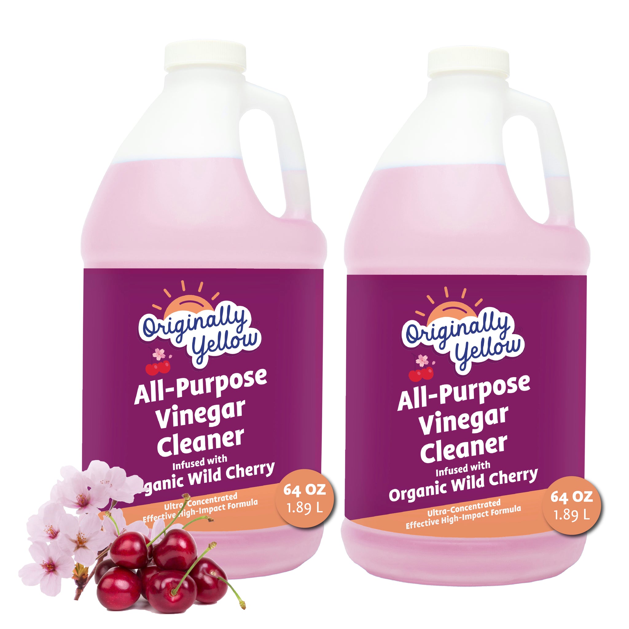 Wild Cherry Vinegar Cleaner | 64 oz x 2 Pack