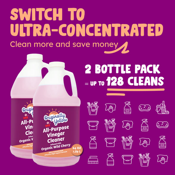 Wild Cherry Vinegar Cleaner | 64 oz x 2 Pack