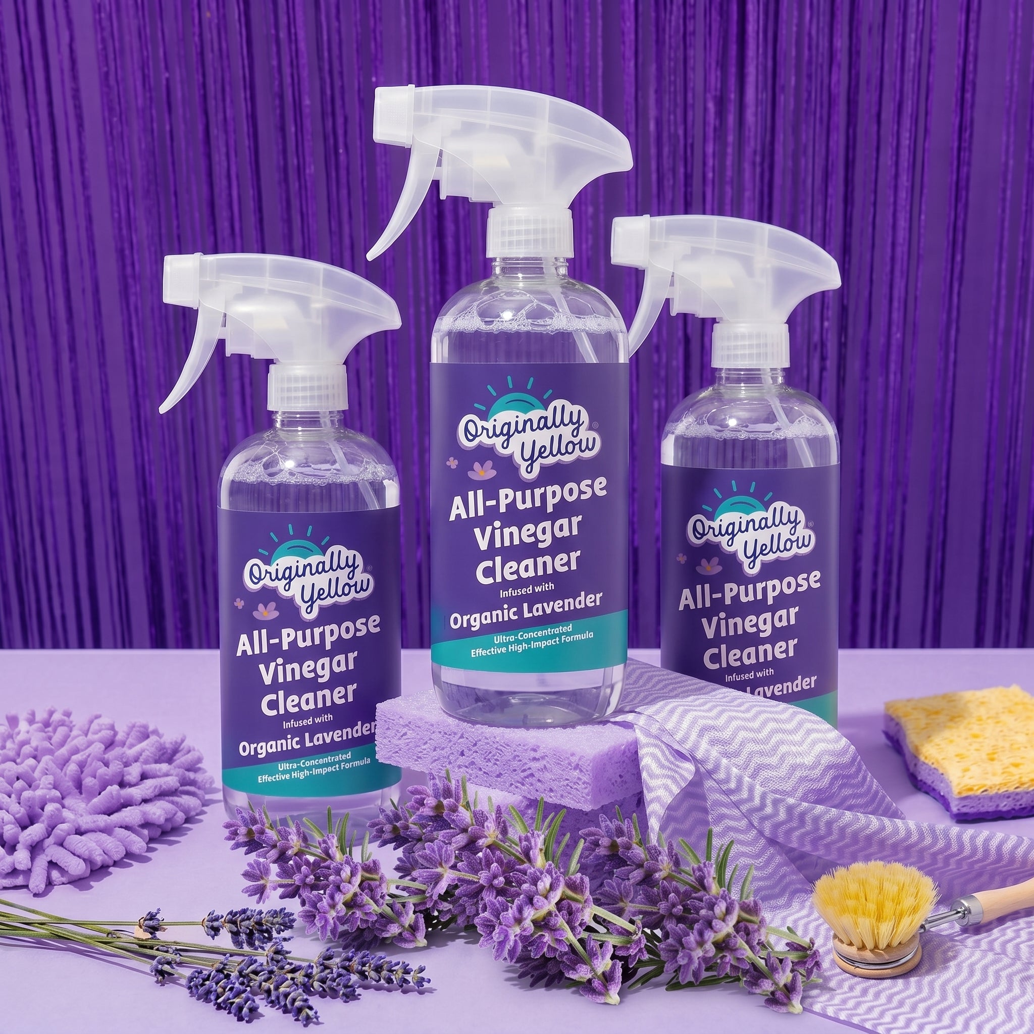 All-Purpose Lavender Vinegar Cleaner Spray x3