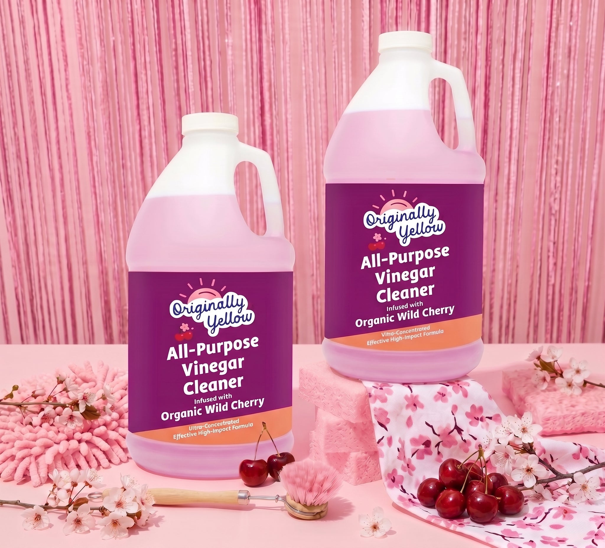 Wild Cherry Vinegar Cleaner | 64 oz x 2 Pack