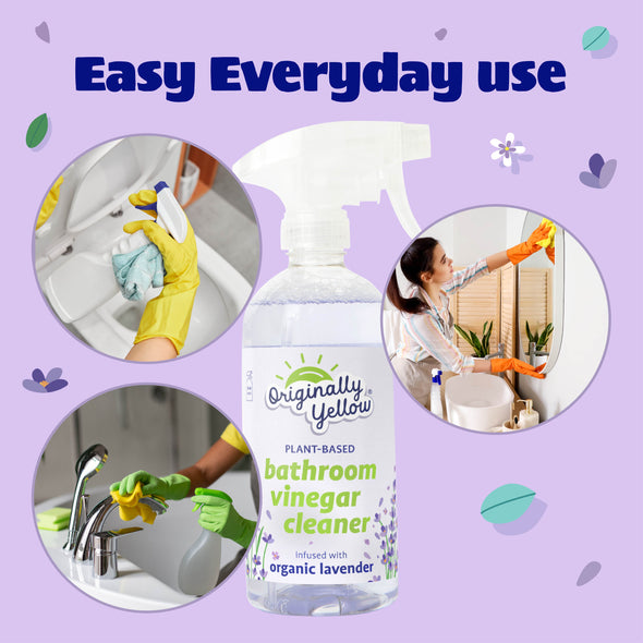 Bathroom Vinegar Cleaner Infused with Organic Lavender x3
