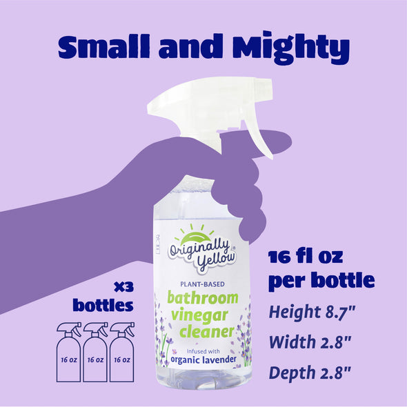 Bathroom Vinegar Cleaner Infused with Organic Lavender x3