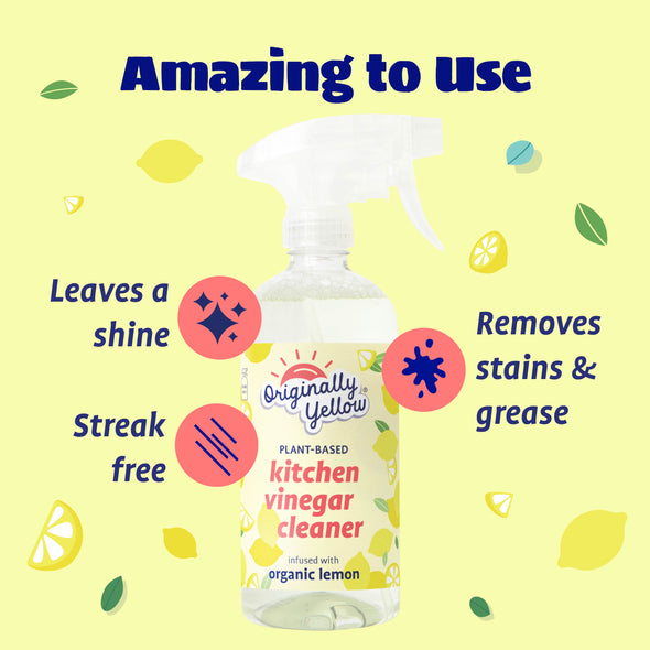 Kitchen Natural Vinegar Cleaner Infused with Organic Lemon x3