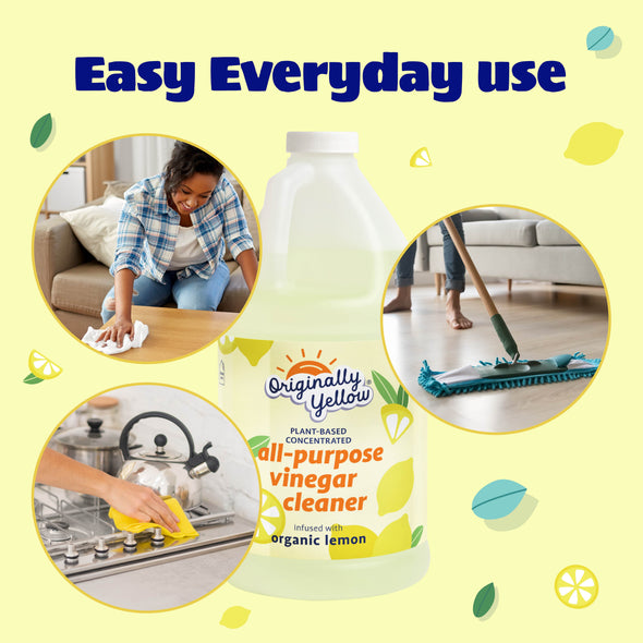 Concentrated All Purpose Vinegar Cleaner Infused with Organic Lemon x2