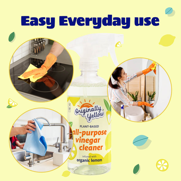 All Purpose Vinegar Cleaner Infused with Organic Lemon x3